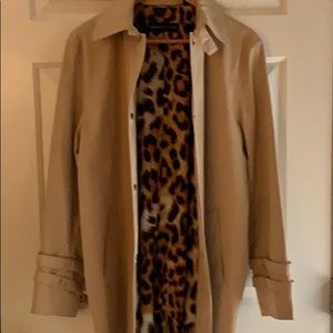 Dana Buchman Raincoat w/ leopard 🐆 lining